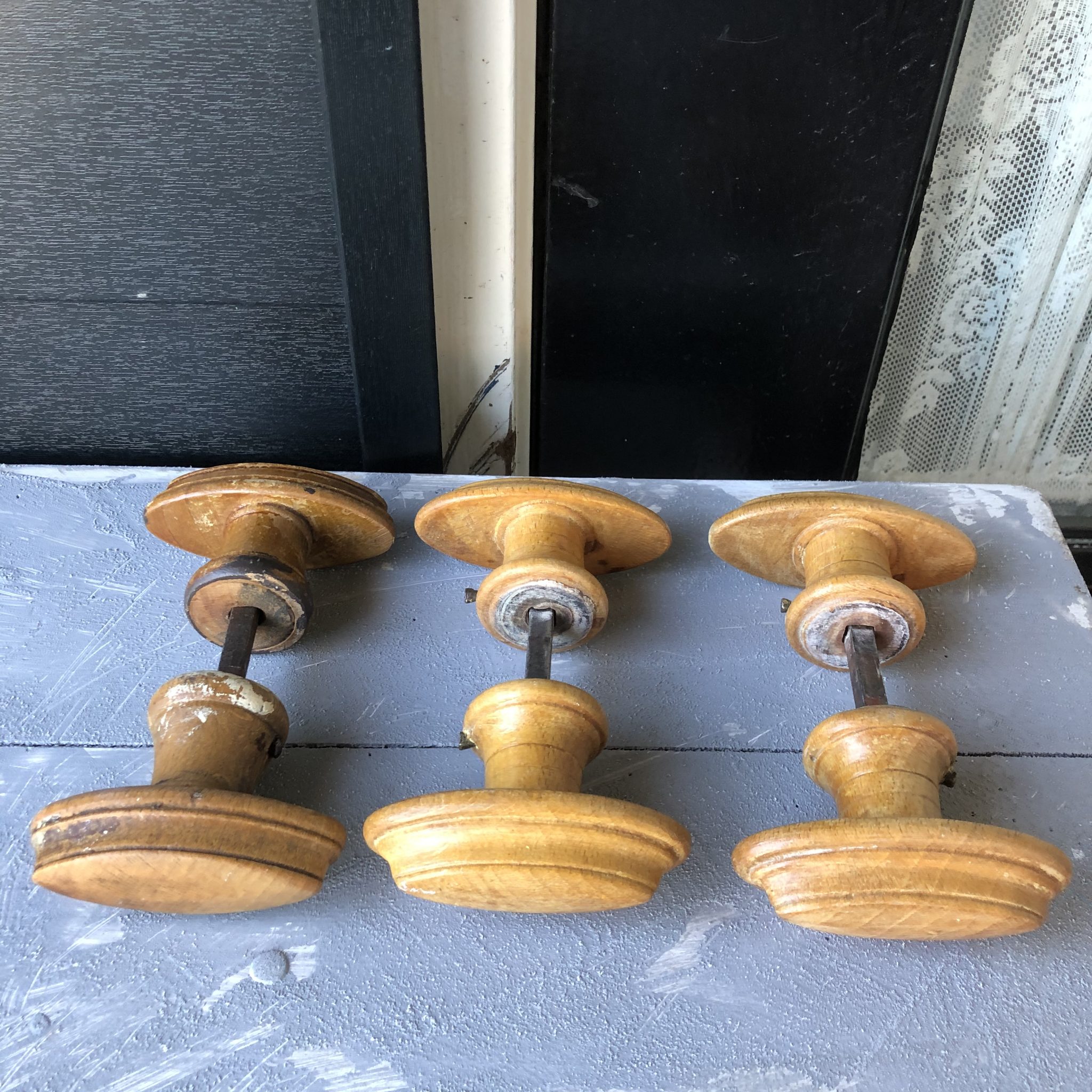 Houten deurkruk Hjoed &amp; Juster Brocante